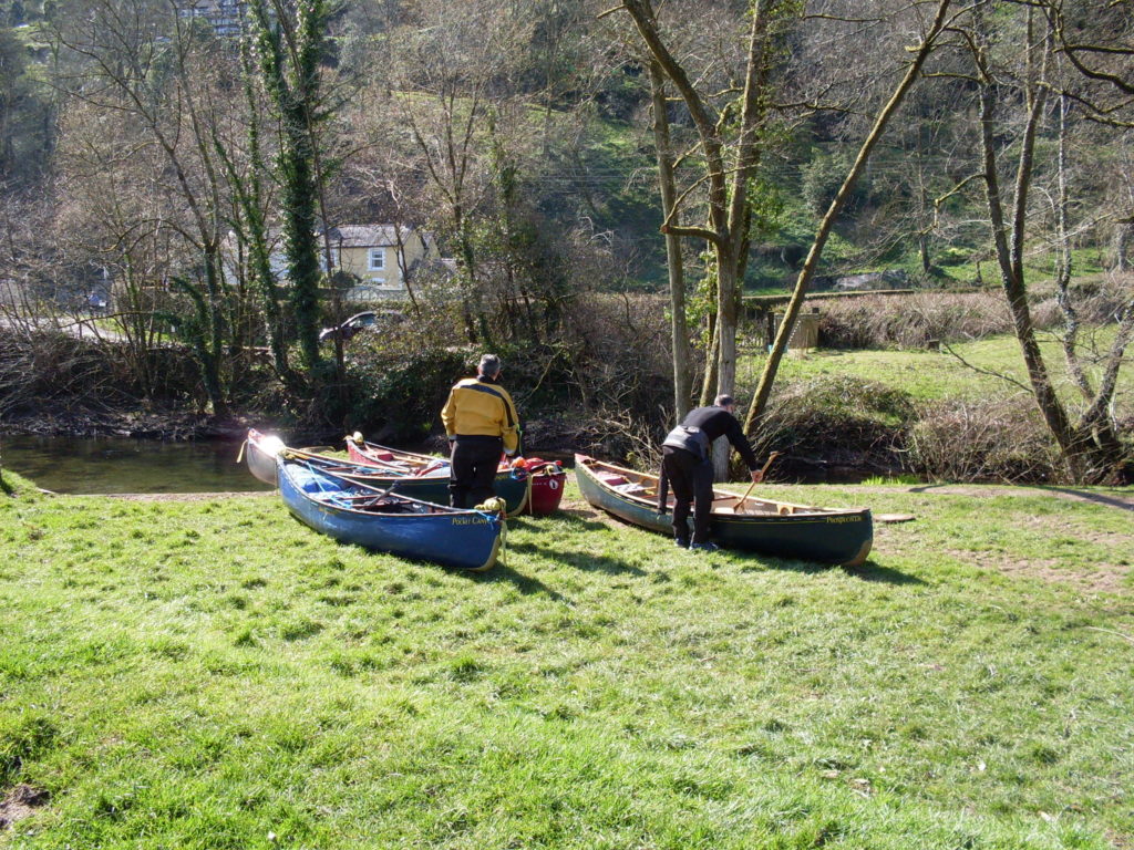 Coffee stop - Dulverton (proper canoists!)