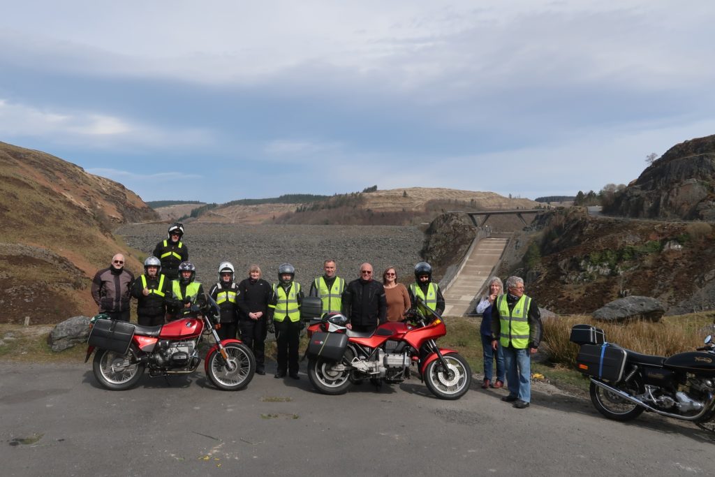Llyn Brianne, Monday. (Bit naughty of someone to tell Dave his bike's just fallen over.....!)