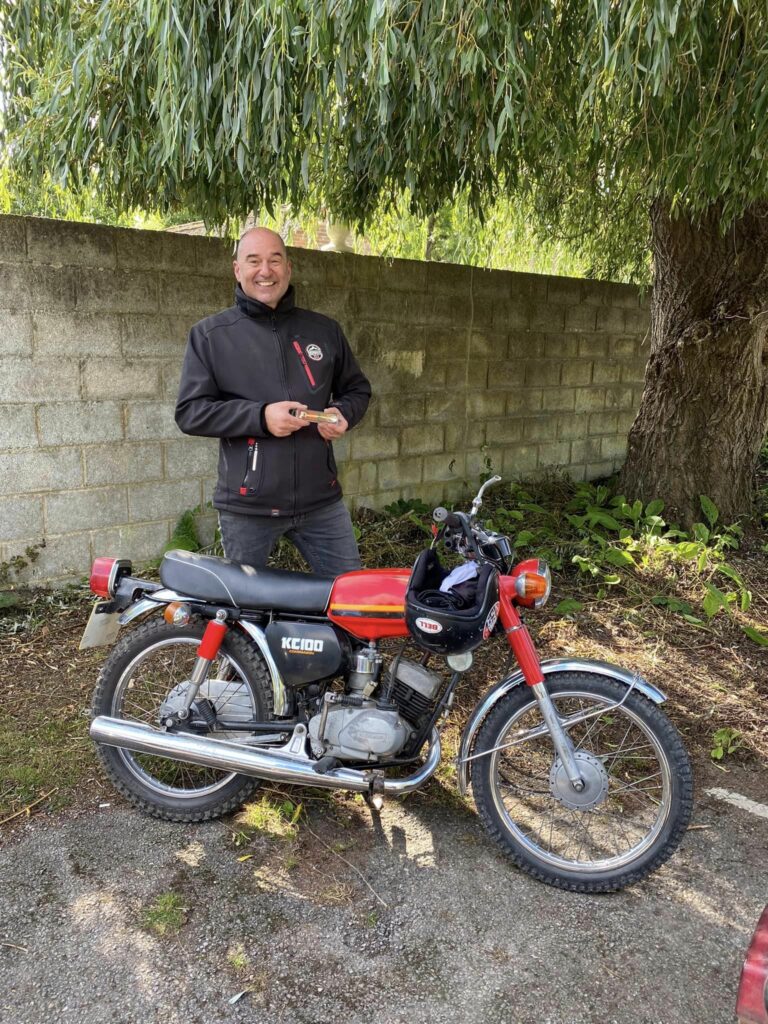Winning player! (Most unsuitable off-road bike!!)