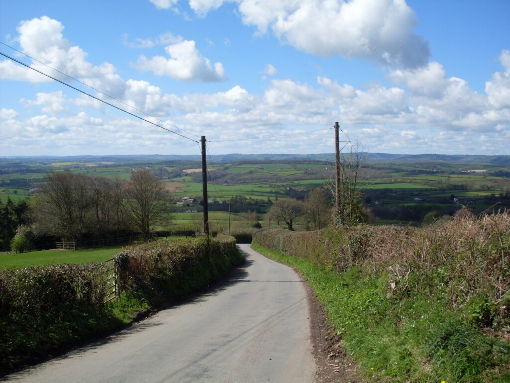 Big views across to the Brendons