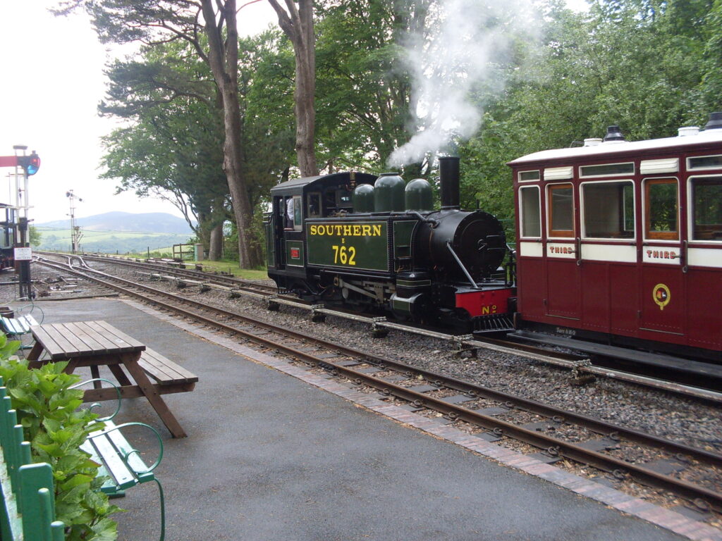 New-build steam loco on the Lynton and Barnstaple.
