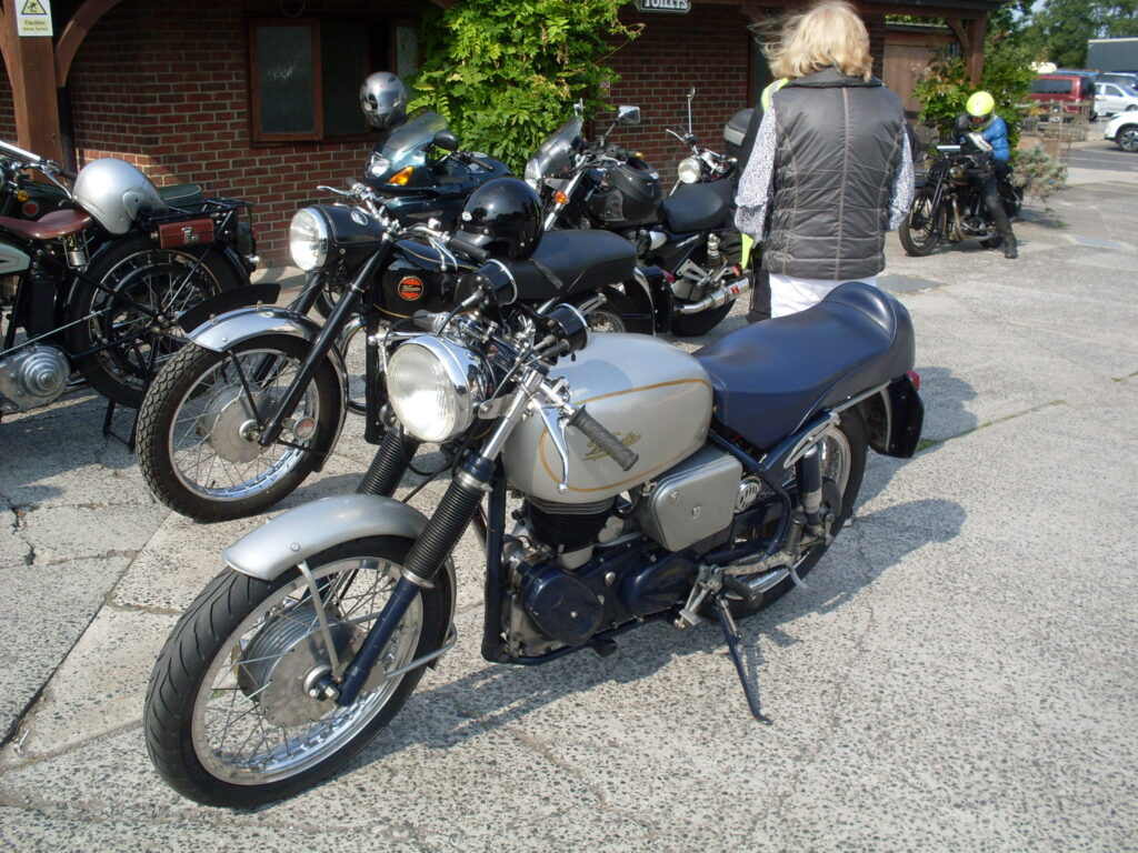 Two Velocette single cylinder motorbikes