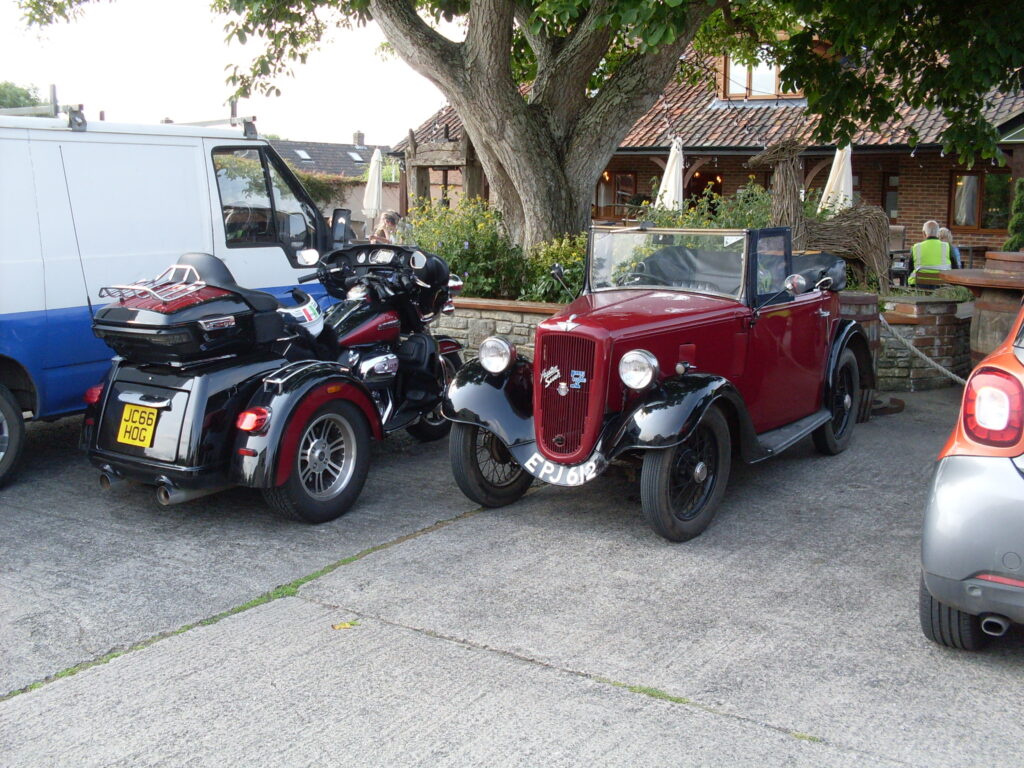 An open-topped Austin Seven car